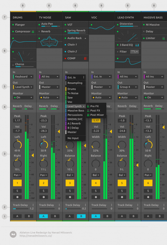 Ableton Live redesign Audio user interface process & case study