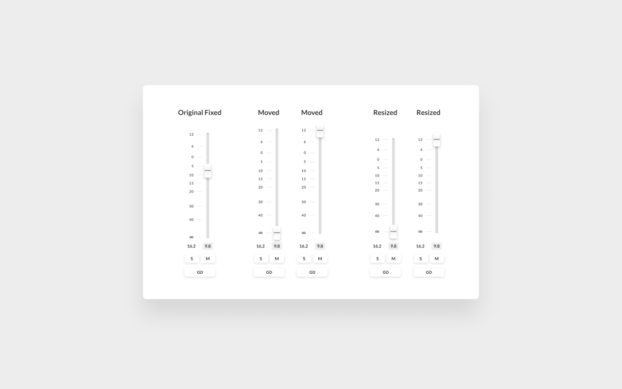Fader cap positioning