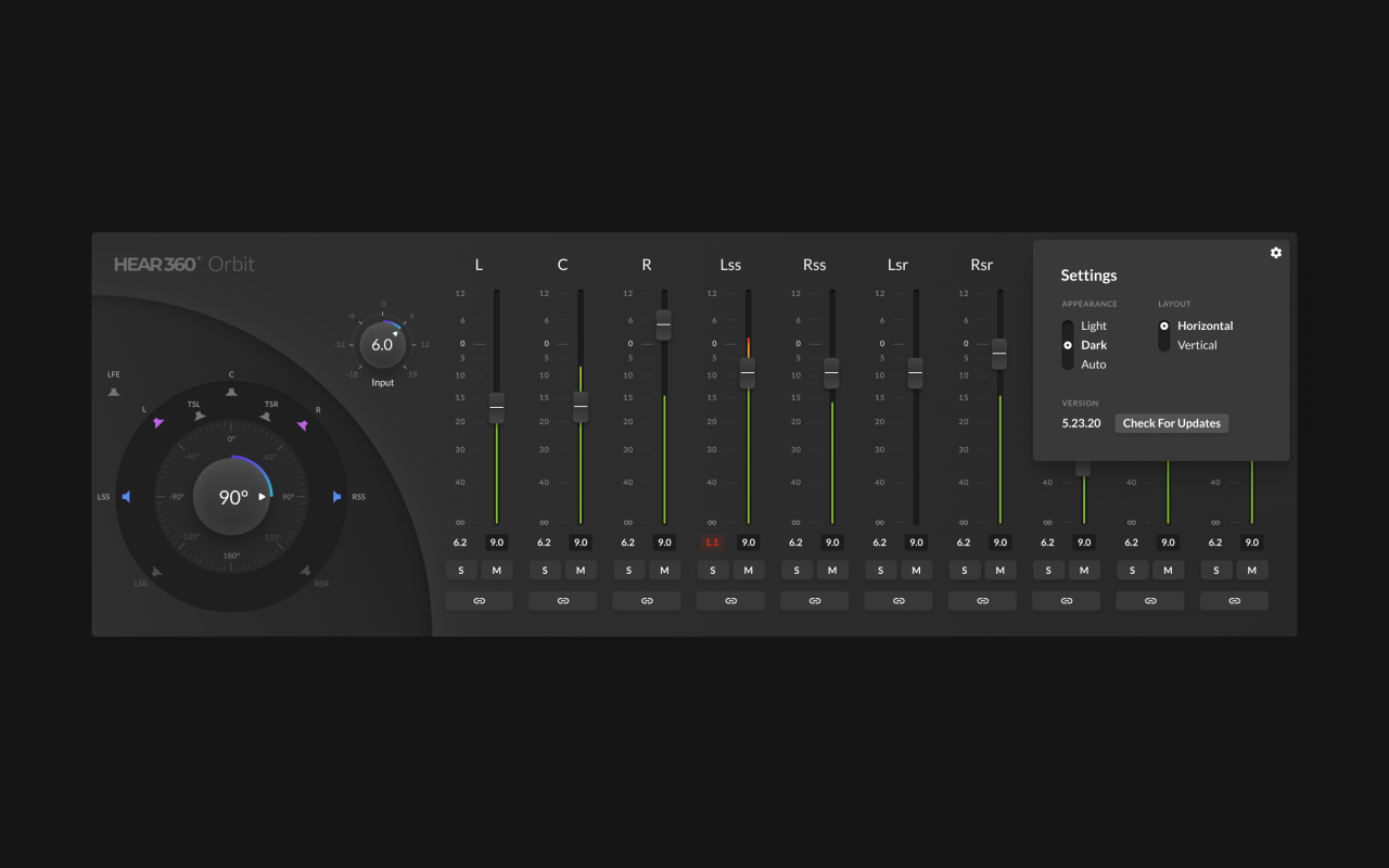 orbit-04-Layout Horizontal Dark Settings
